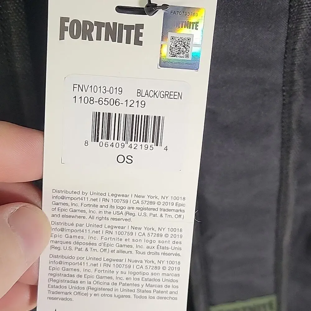 Fortnite Solidify Black and Green Backpack NEW